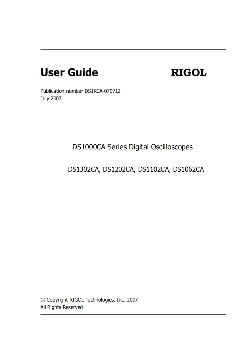 DS1000CA_操作说明书手册