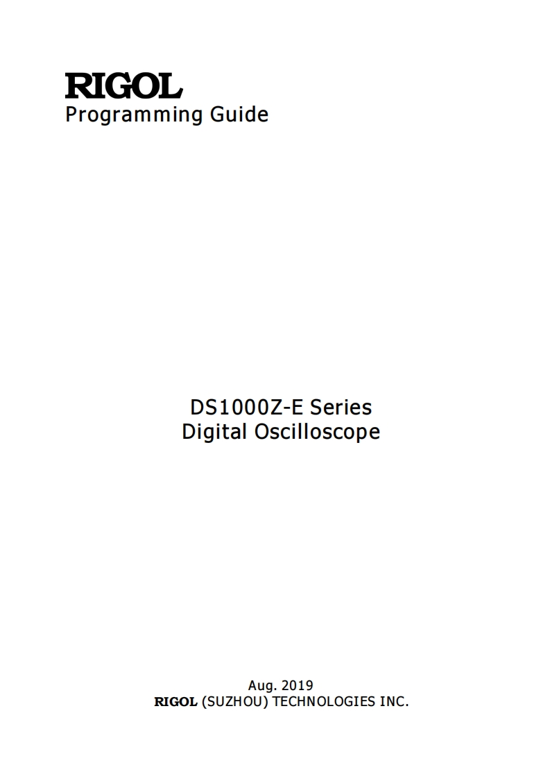 DS1000Z-E-ProgrammingGuide编程操作说明书手册