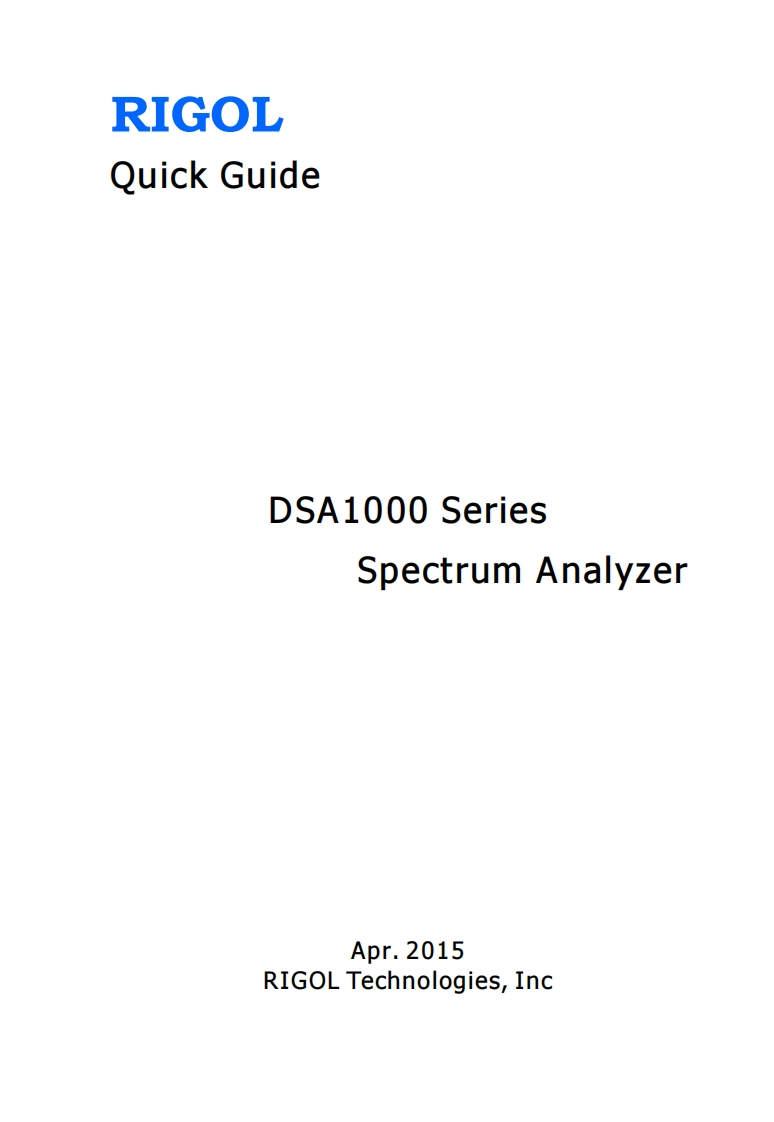 DSA1000A_操作说明书手册_EN