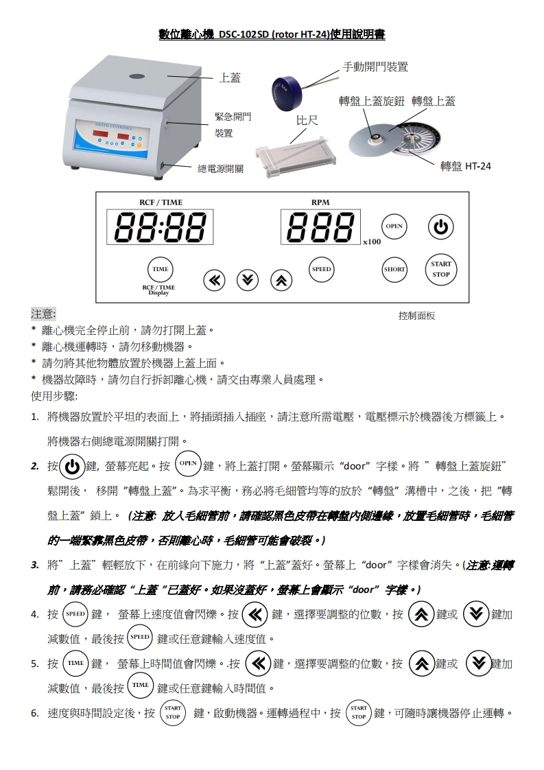 DSC-102SDwithHT-24(無刷)操作说明书手册
