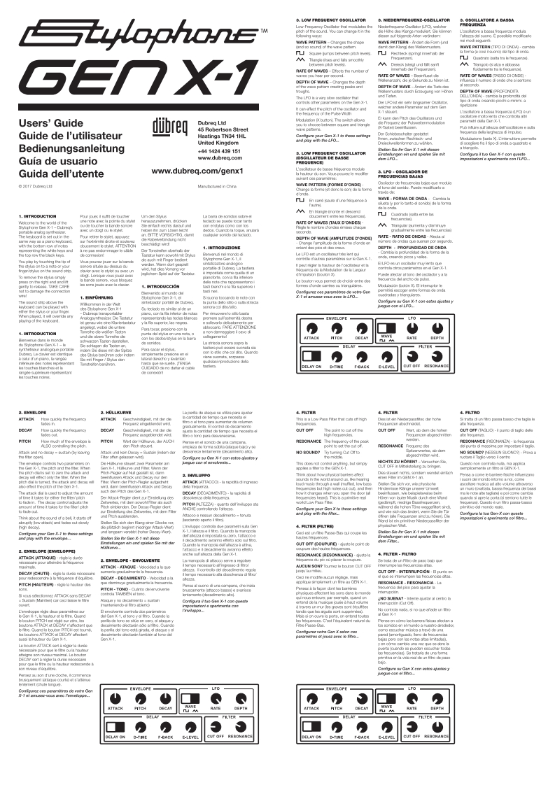 DUBEQ-GENX1_USER_GUIDE使用操作说明书手册