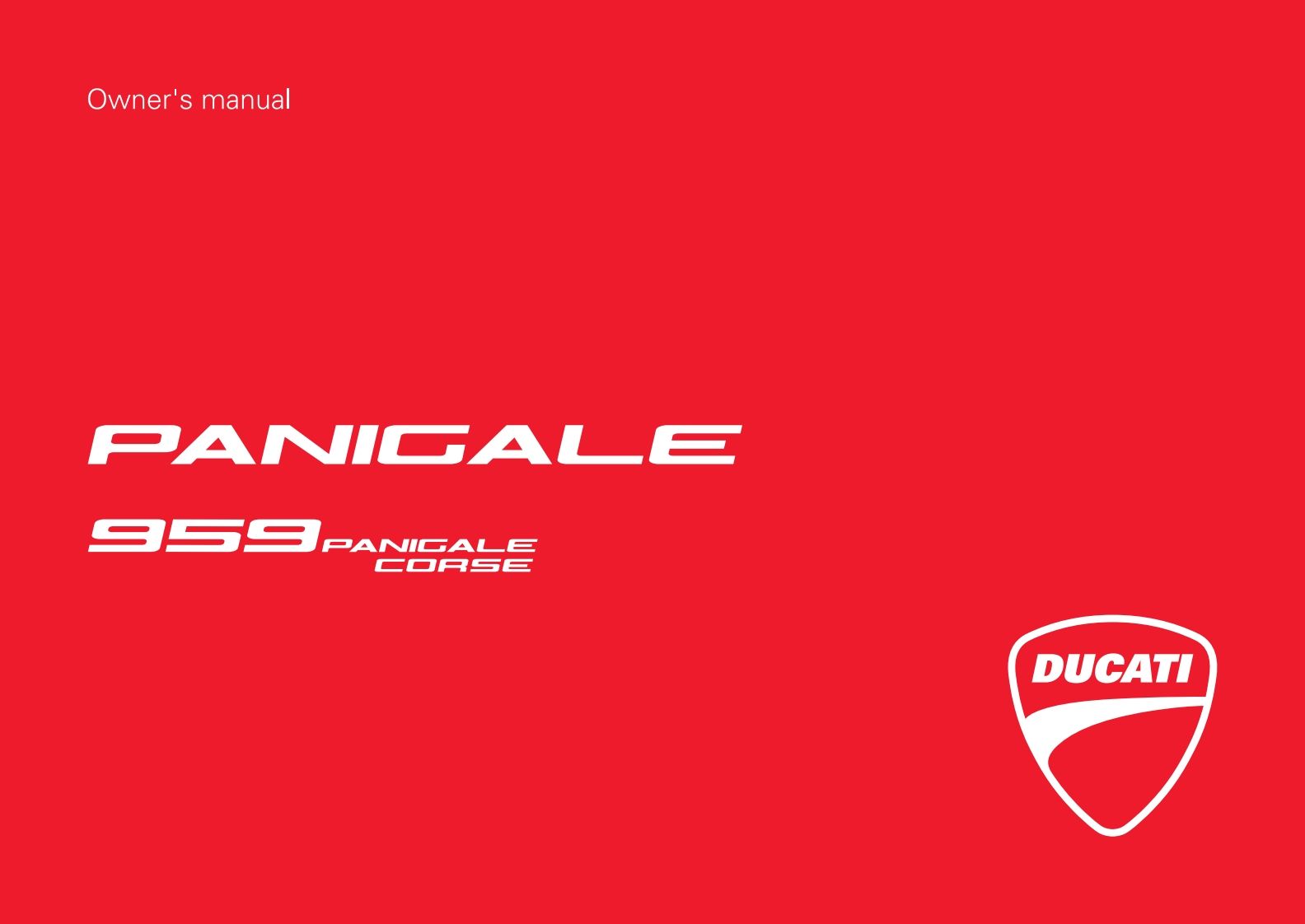 DUCATI-959-PANIGALE-CORSE-2018-Owners-Manual摩托车驾驶与日常维护保养手册