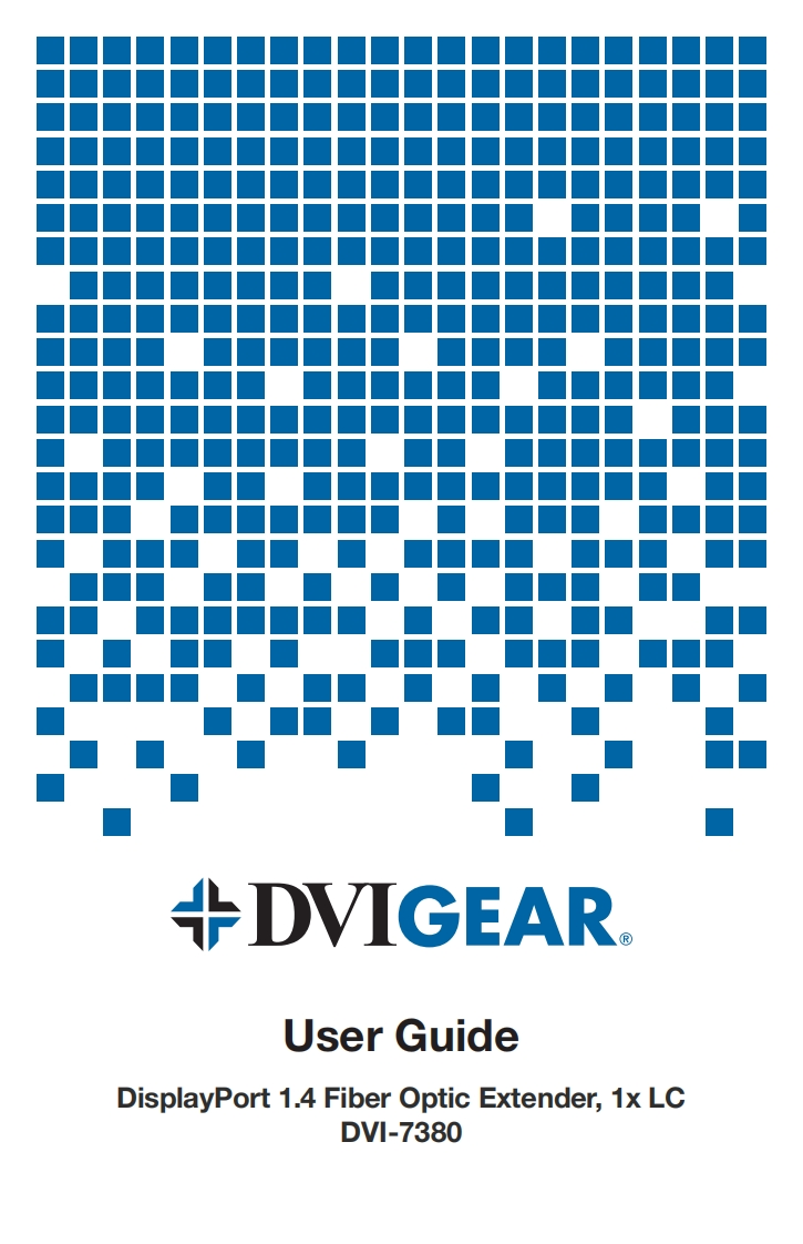 DVI-Gear-DVI-7380-操作说明书手册