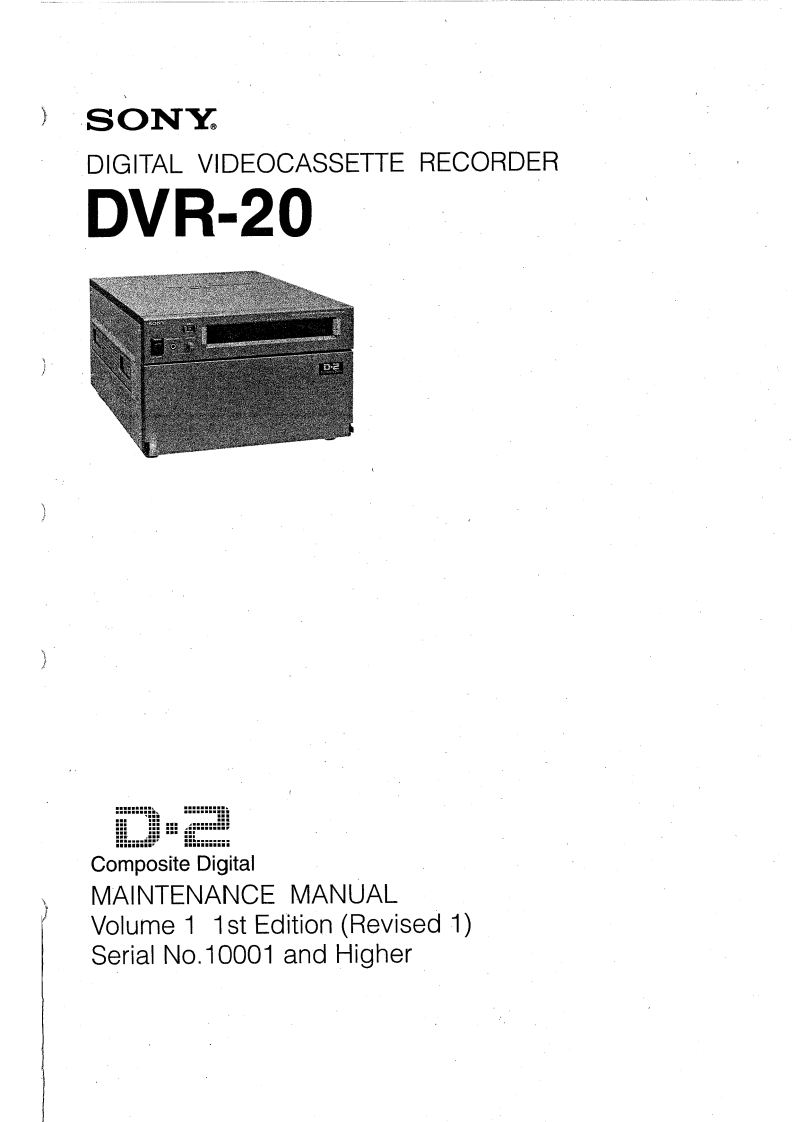 DVR20VOL1_SM_SONY_EN-service-manual维修手册