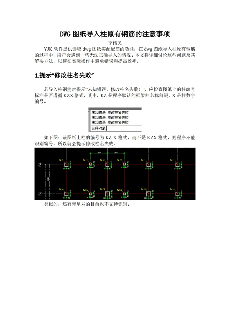 DWG图纸导入柱原有钢筋的注意事项-李伟民-240815终版