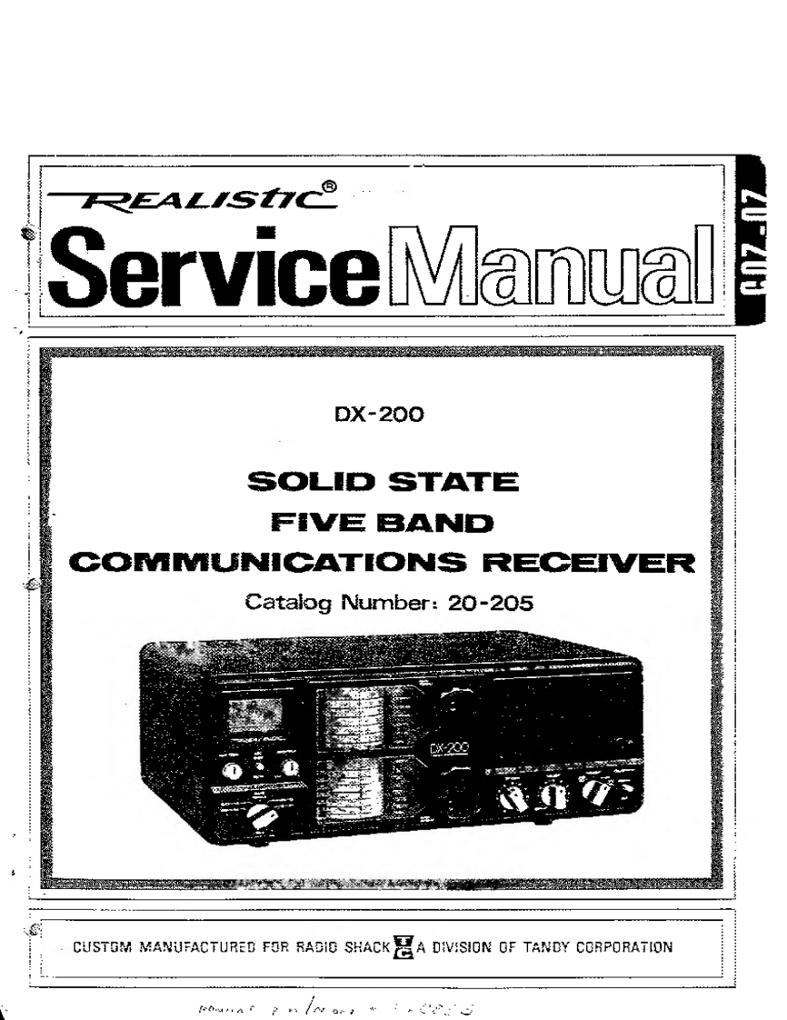 DX-200-(Service-Manual维修手册含电器原理图)