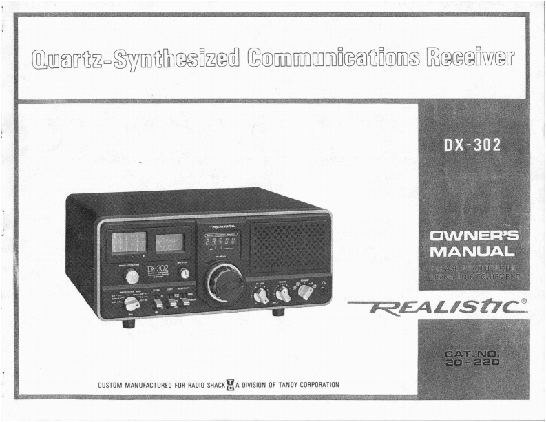 DX-302_Owners_Manual操作说明书手册
