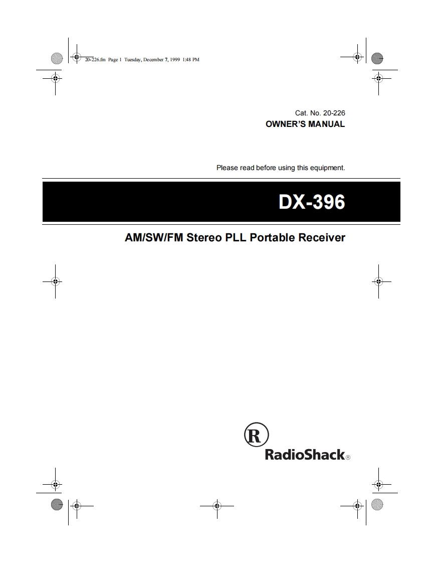 DX-396-(Owners-Manual操作说明书手册)