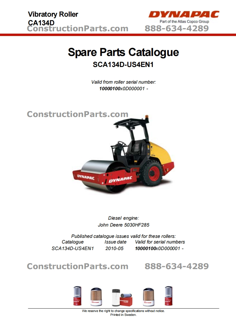 DYNAPAC-CA134D零部件手册