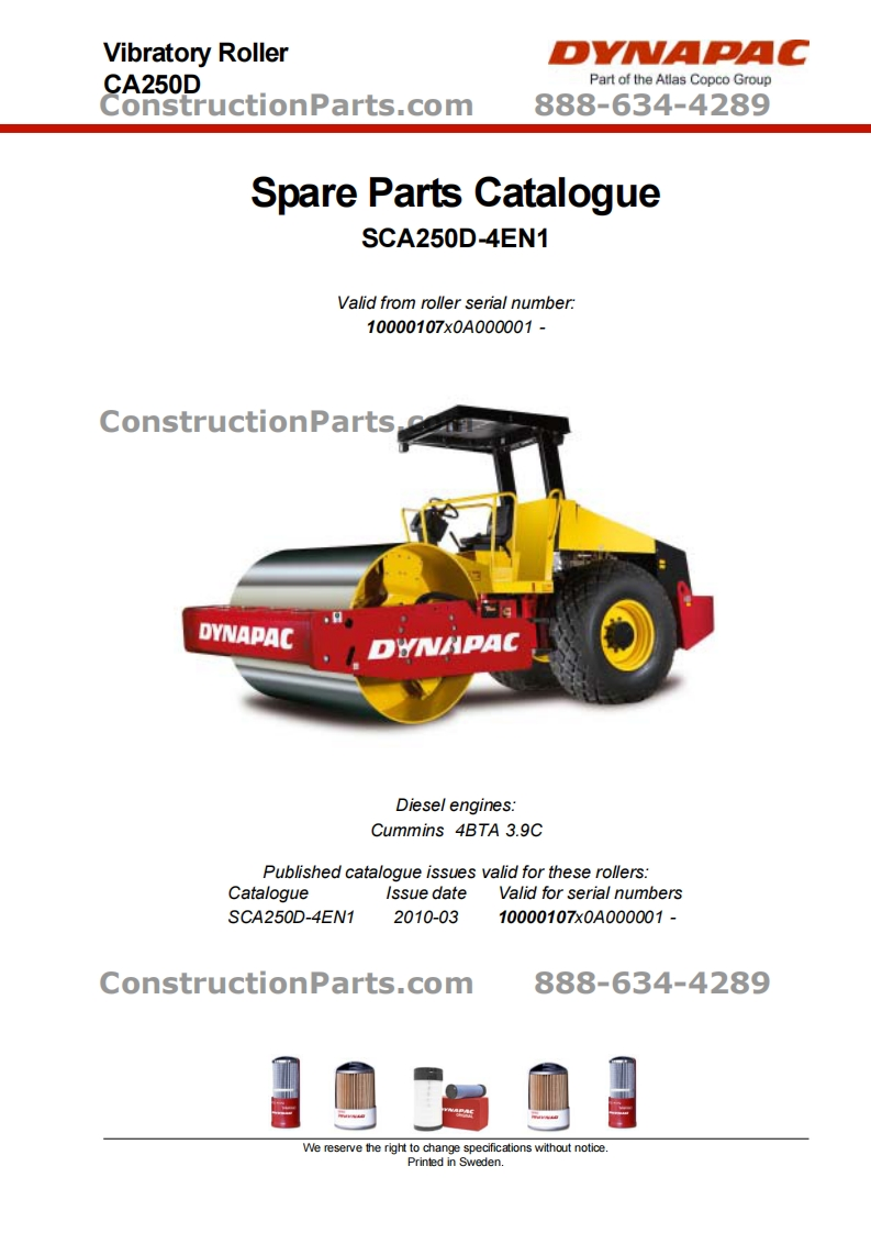 DYNAPAC-CA250D-4零部件手册