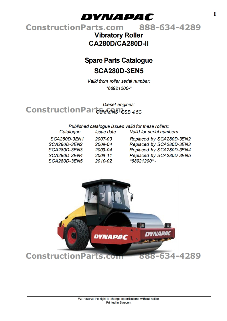 DYNAPAC-CA280D-3零部件手册