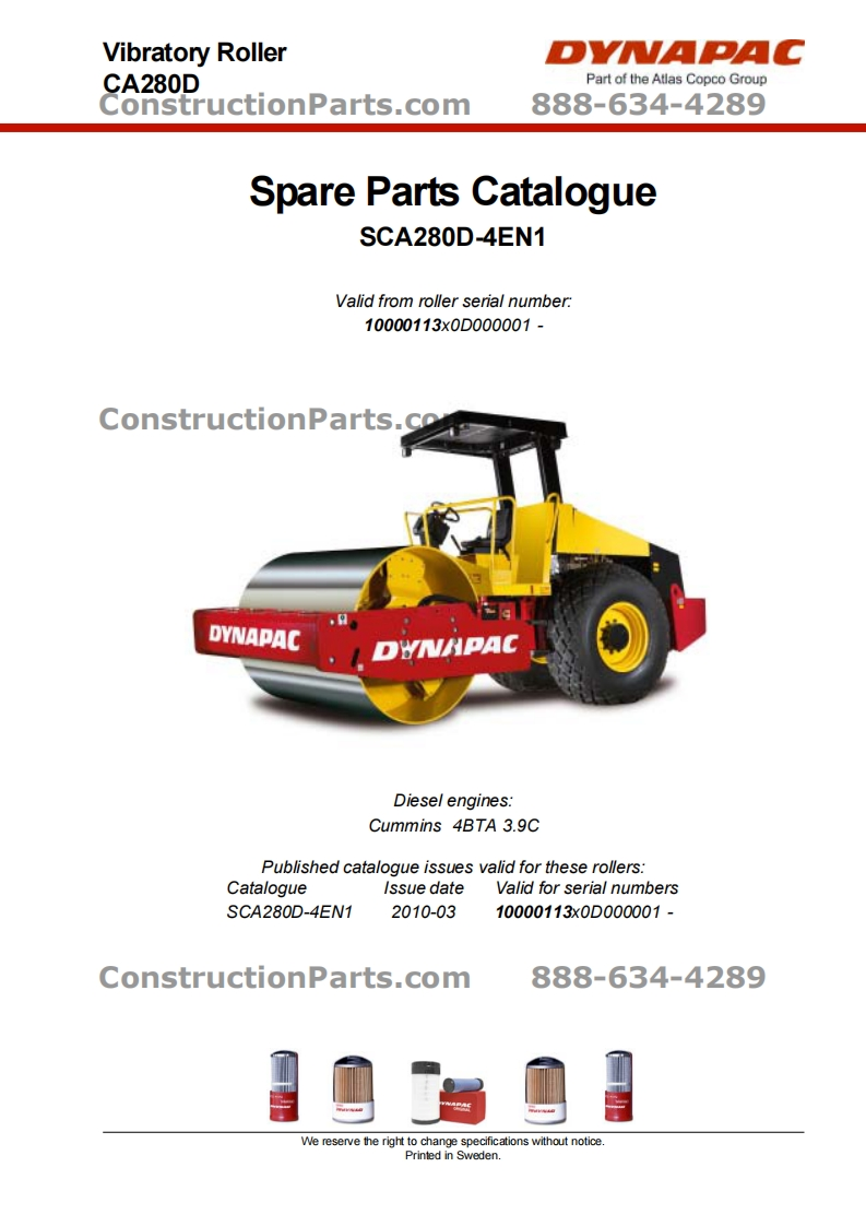 DYNAPAC-CA280D-4零部件手册