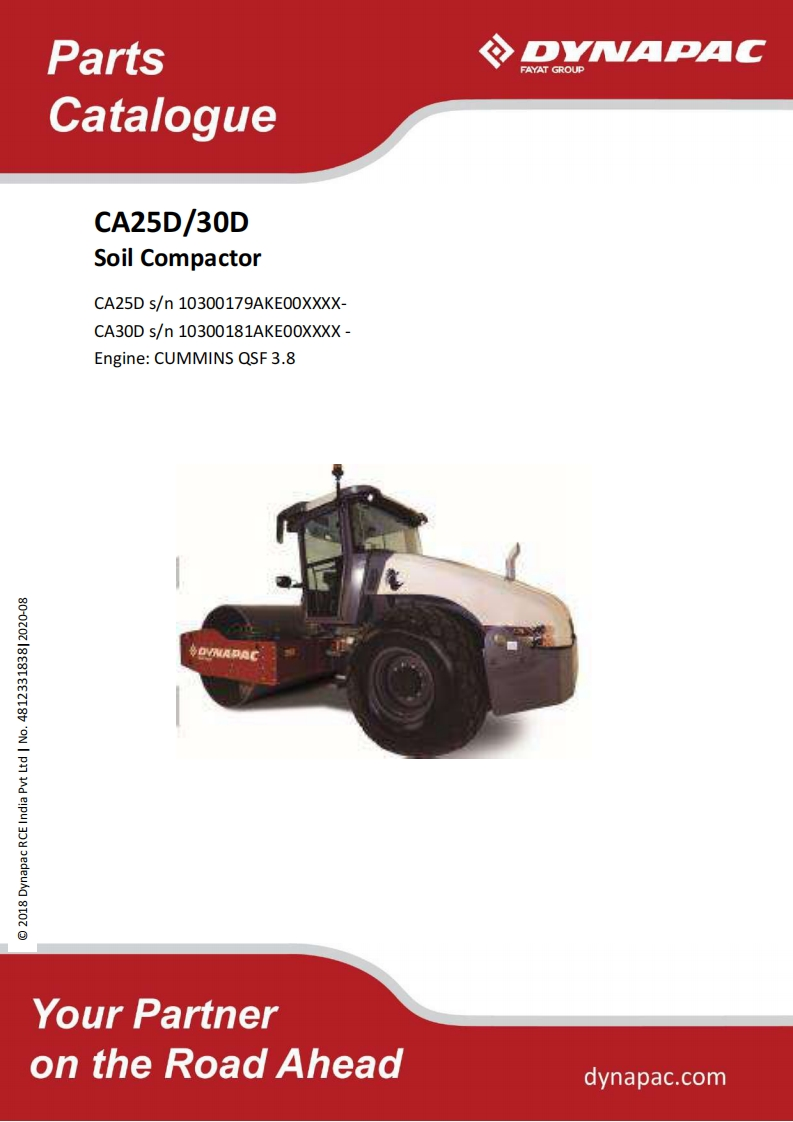 DYNAPAC戴纳派克-CA25D-CA30D-零部件手册