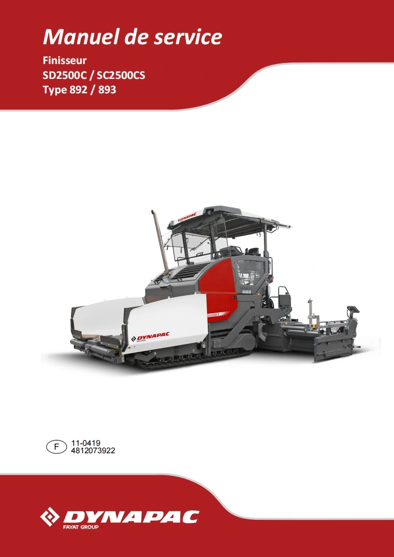 DYNAPAC戴纳派克SD2500C-SC2500CS摊铺机操作与维护手册-找手册网