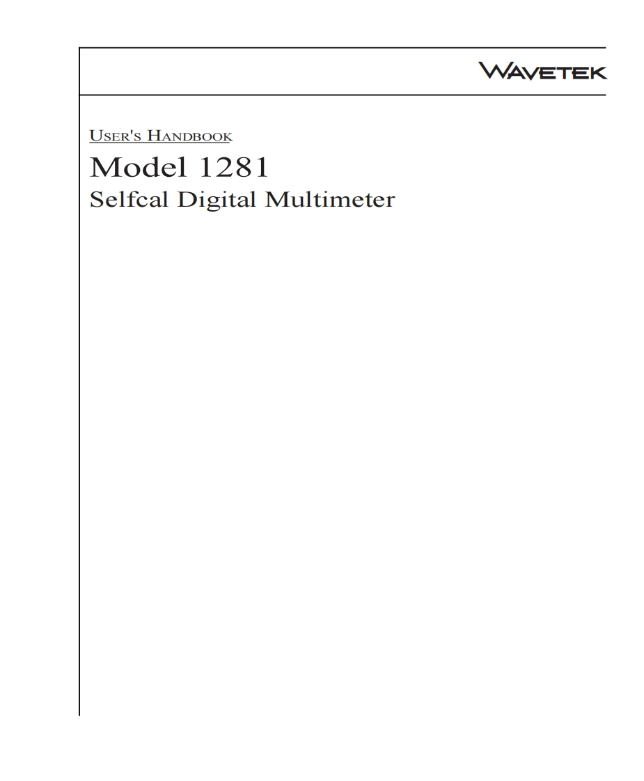 DatronWavetek_1281_维修操作手册-userguide_v6-11999-02