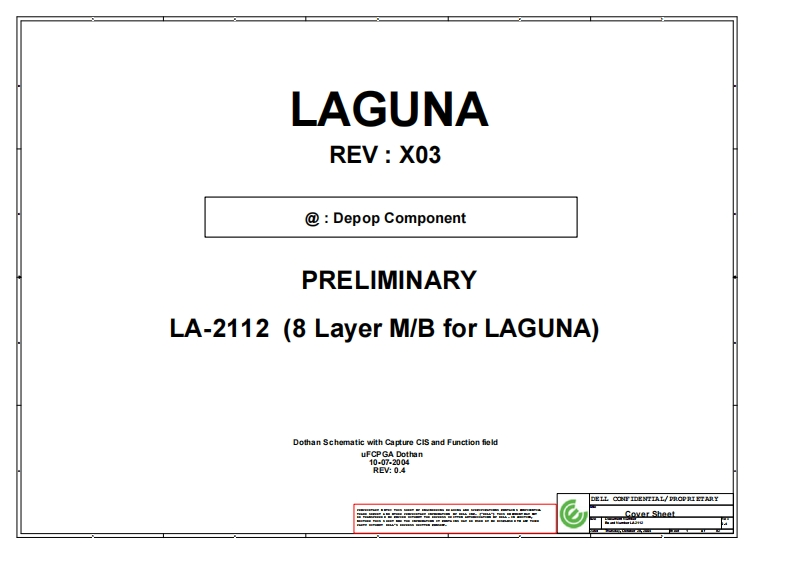 Dell-D810---Compal-LA-2112-Laguna笔记本电器原理图