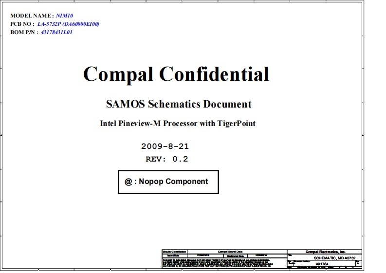 Dell-Inspiron-Mini-10-1012_-_COMPAL_LA-5732P_NIM10_UMA_-_REV_0.2笔记本电器原理图
