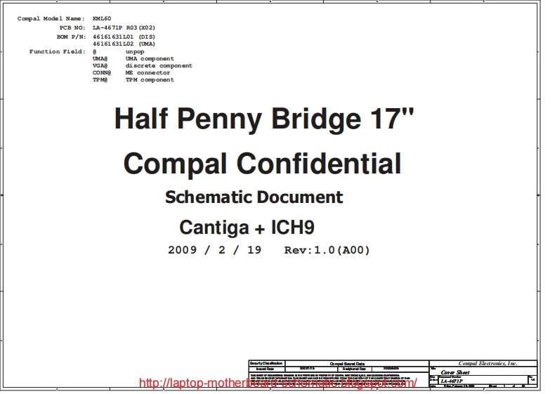 Dell-Vostro-1720-(Compal-LA-4671P)-laptop-schematics笔记本电器原理图