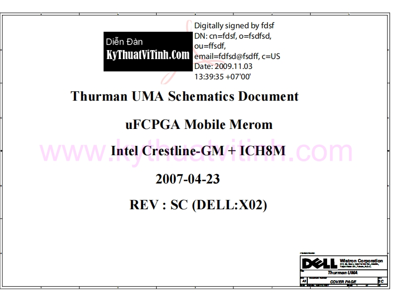 Dell-XPS-M1330-schematics笔记本电器原理图