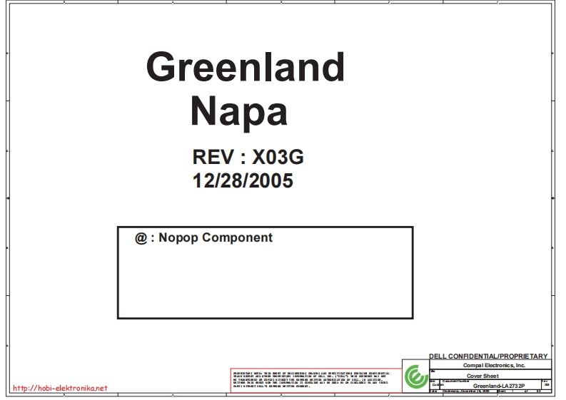 Dell-XPS-M2010-Greenland-Napa-REV-X03笔记本电器原理图