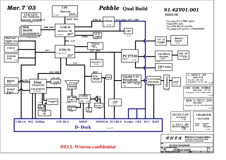 Dell_Latitude_D400_-_Wistron_Pebble笔记本电器原理图