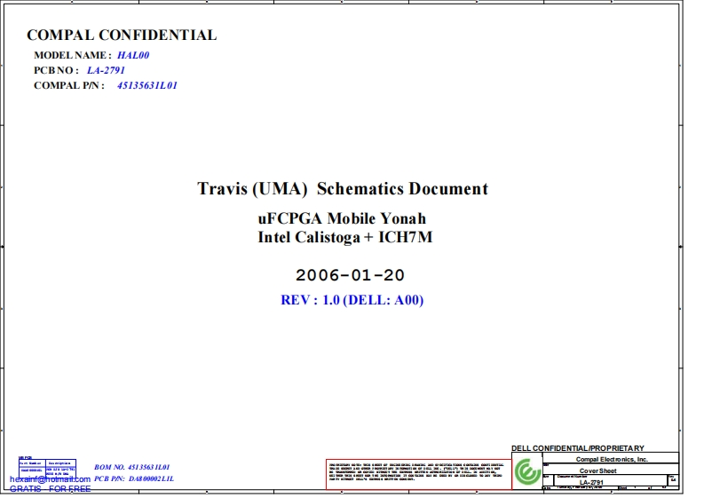 Dell_Latitude_D620_-_COMPAL_LA-2791_-_REV_1.0笔记本电器原理图
