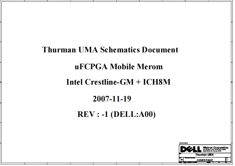 Dell_XPS_M1330_Thurman_UMA笔记本电器原理图