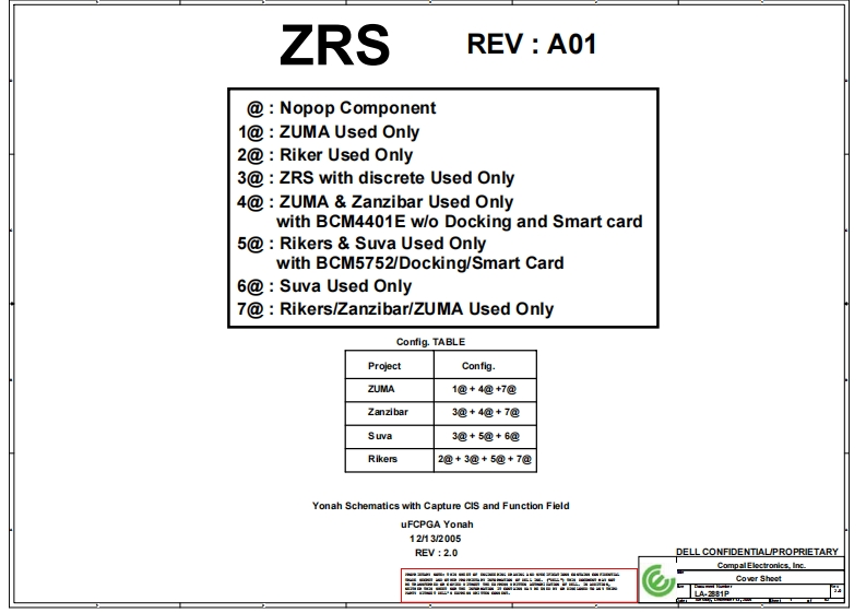 Dell_XPS_M1710_COMPAL_LA-2881P笔记本电器原理图
