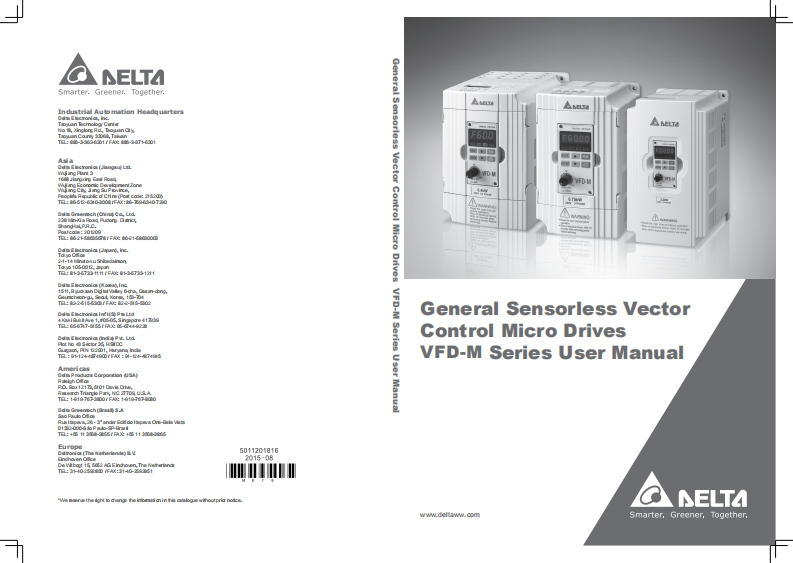 Delta-VFD-M-Manual变频器操作说明书手册_20150831-ENG