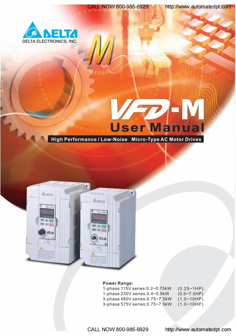 Delta_VFD015M21A使用说明书手册