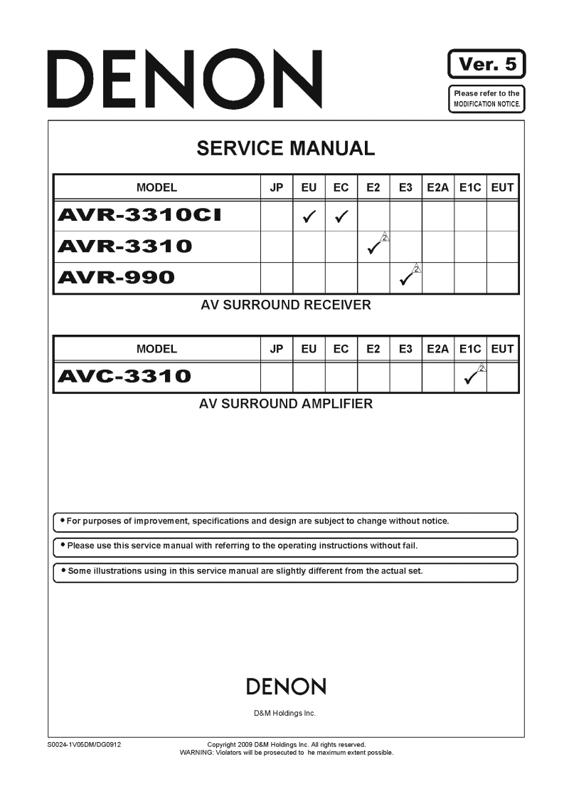 Denon-AVC-3310-维修手册-找手册网