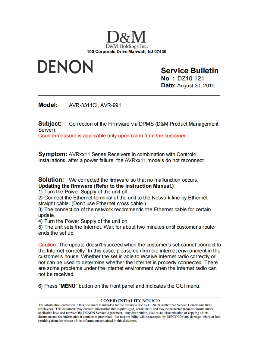 Denon-AVR-3311CI-维修手册