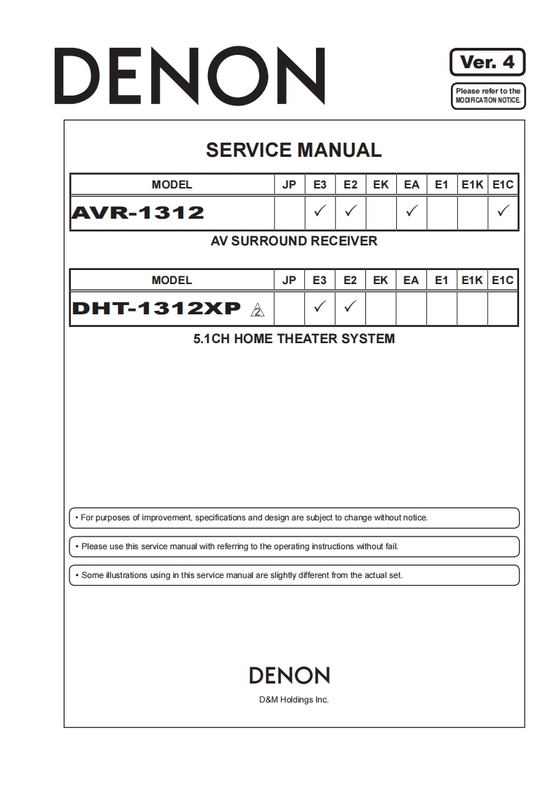 Denon-AVR1312-avr-维修说明书手册含电器原理图-找手册网