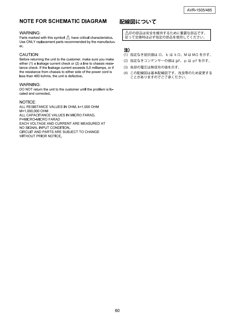 Denon-AVR1505-avr-电气原理图手册