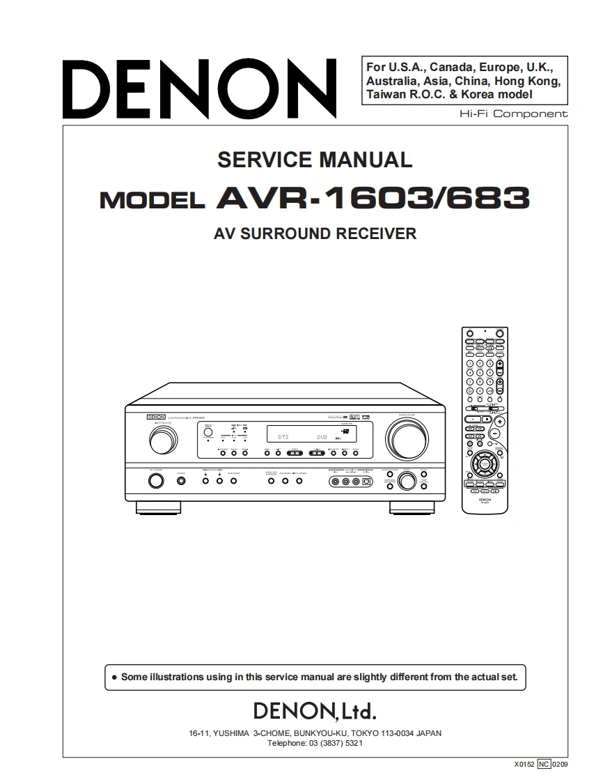 Denon-AVR1603-avr-维修说明书手册含电器原理图-找手册网