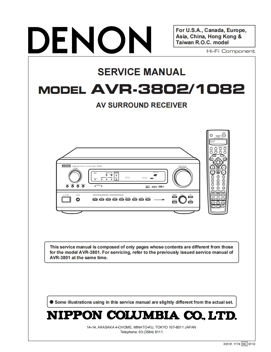 Denon-AVR3802-avr-sm维修手册含电器原理图-找手册网