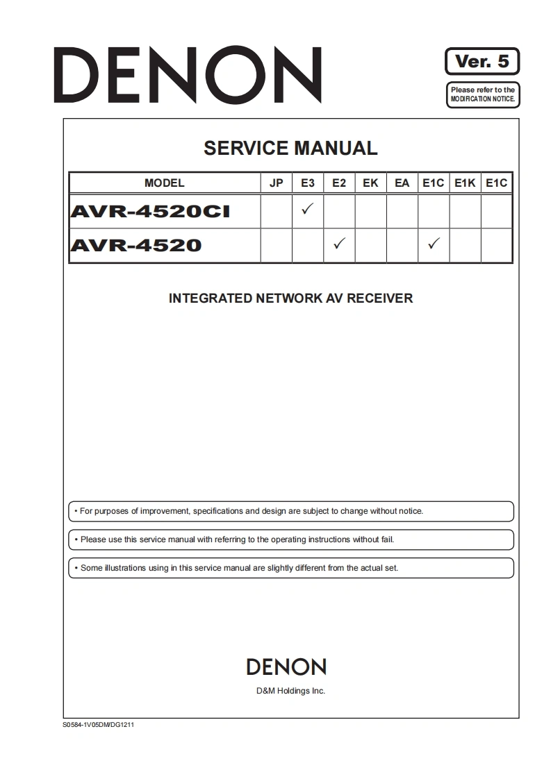 Denon-AVR4520CI-avr-维修说明书手册含电器原理图-找手册网