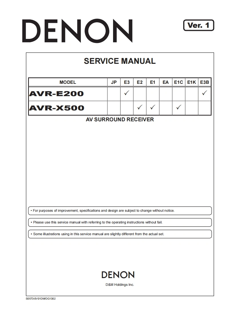 Denon-AVRE200-avr-维修说明书手册含电器原理图-找手册网