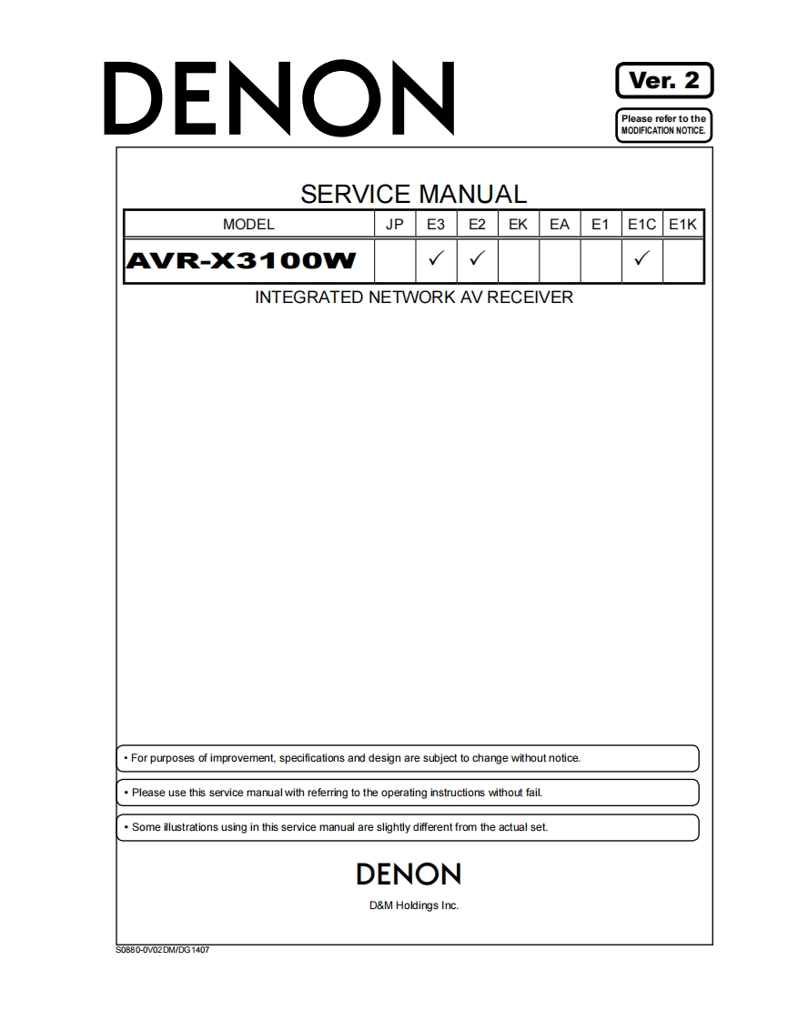 Denon-AVRX3100W-avr-维修说明书手册含电器原理图2