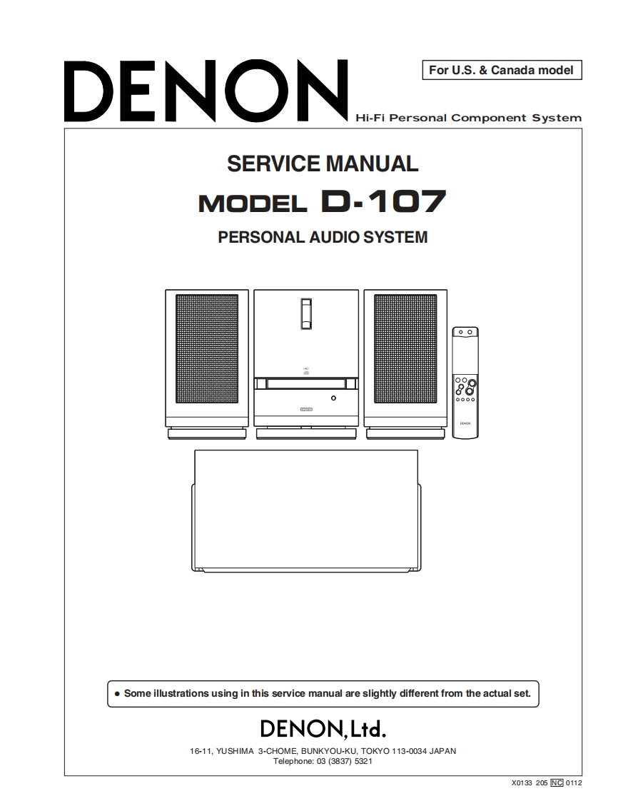 Denon-D107-cs-维修说明书手册含电器原理图