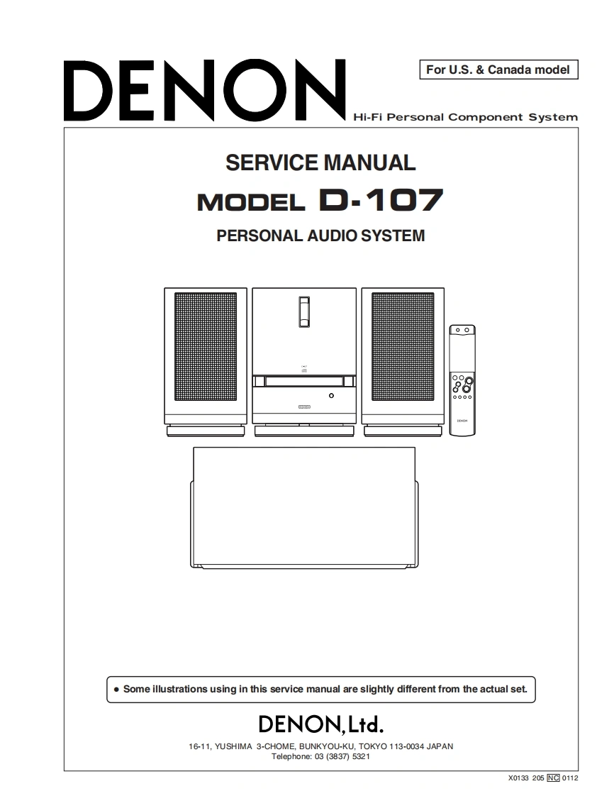 Denon-D107-cs-维修说明书手册含电器原理图