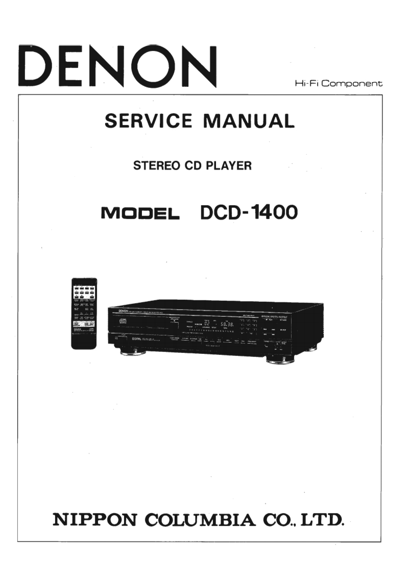 Denon-DCD-1400-维修手册-找手册网