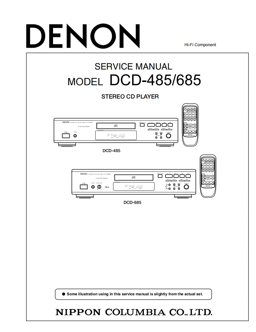Denon-DCD485-cd-维修说明书手册含电器原理图-找手册网