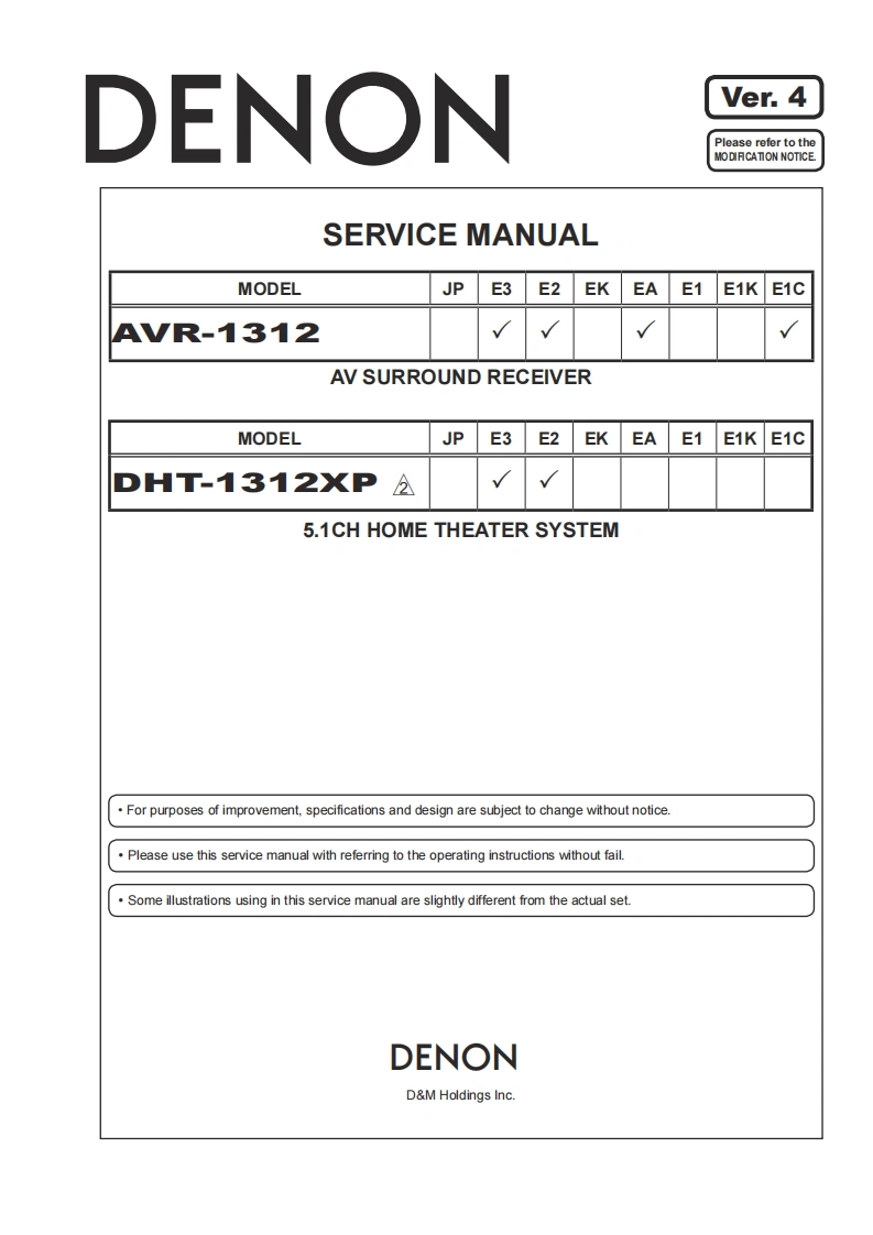 Denon-DHT1312XP-hts-维修说明书手册含电器原理图-找手册网