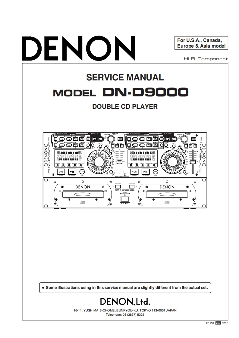 Denon-DND9000-cd-维修说明书手册含电器原理图