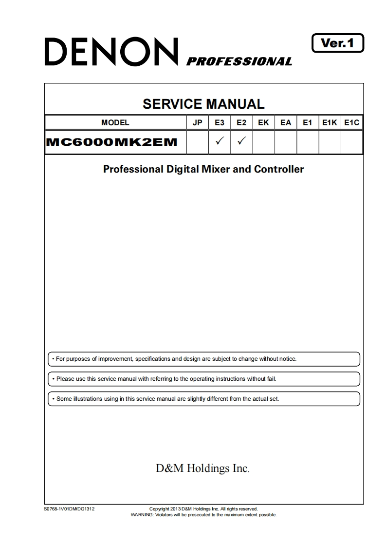 Denon-DNMC6000MK2-mix-维修说明书手册含电器原理图