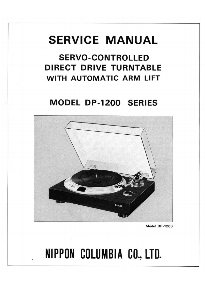 Denon-DP1200-tt-维修说明书手册含电器原理图