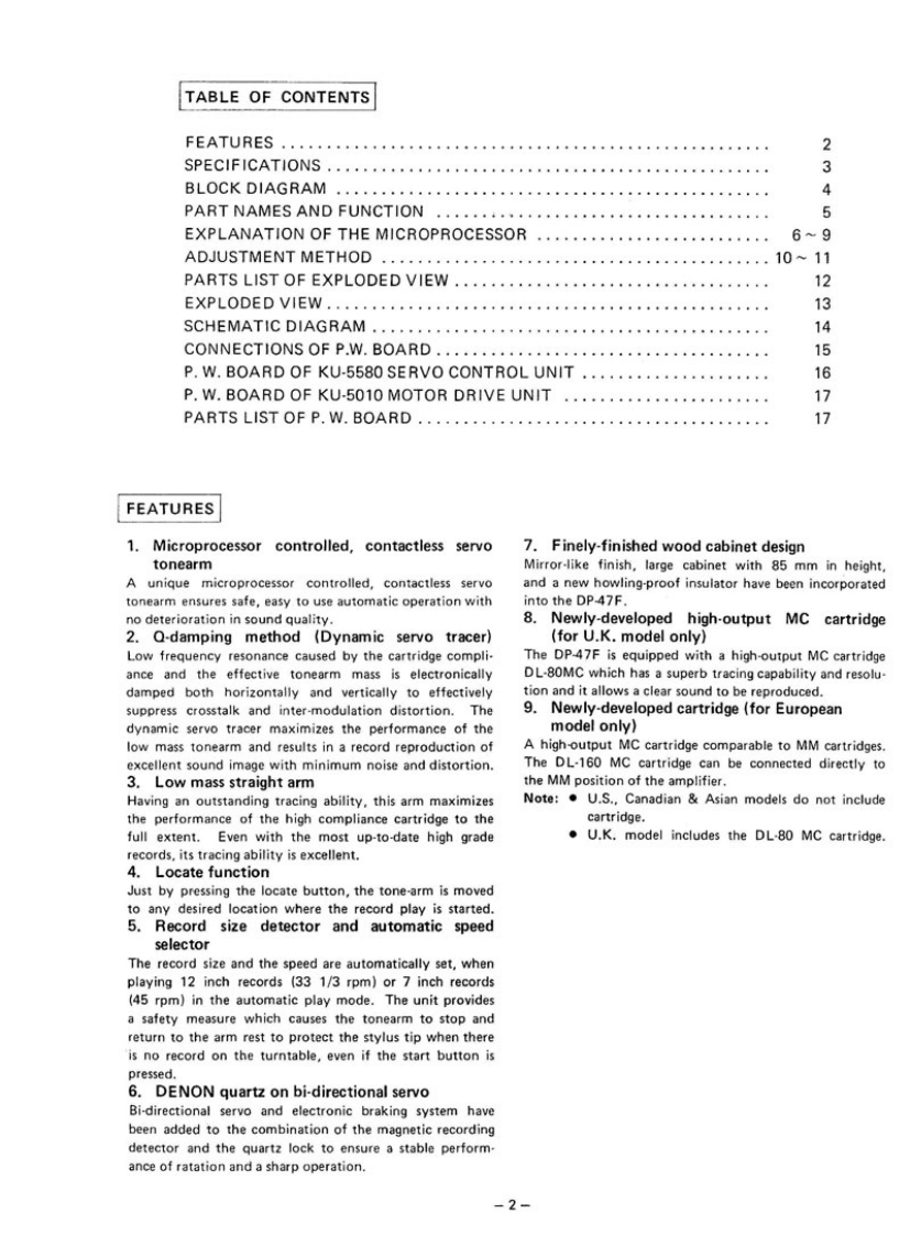 Denon-DP47F-tt-维修说明书手册含电器原理图