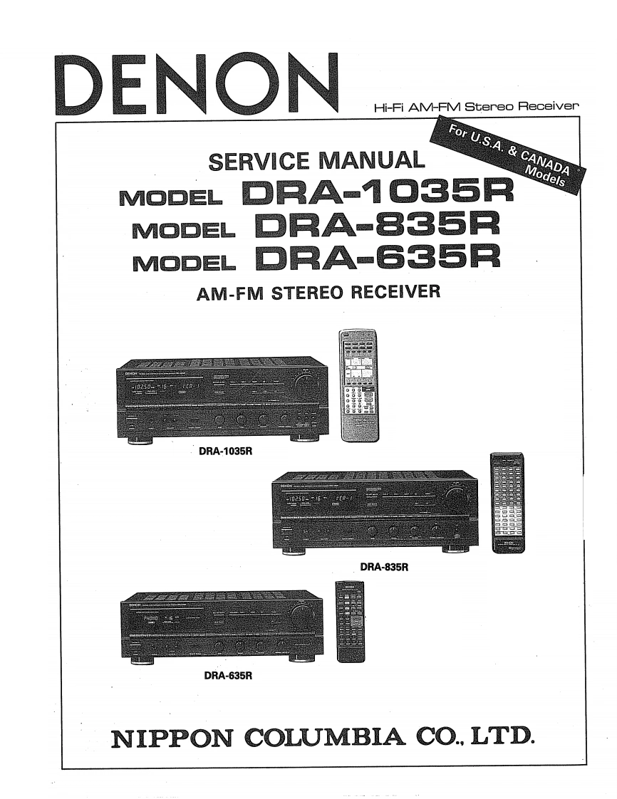Denon-DRA635R-rec-sm维修手册含电器原理图-找手册网