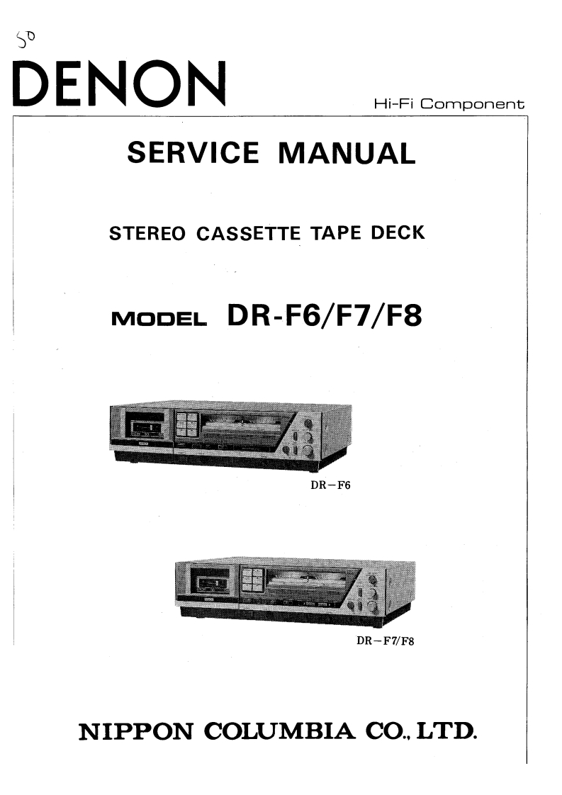 Denon-DRF6-tape-维修说明书手册含电器原理图